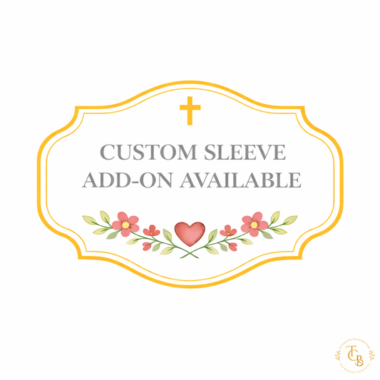 Custom Sleeve Embroidery Add-On (Scripture/Name/Word + Cross or Heart)