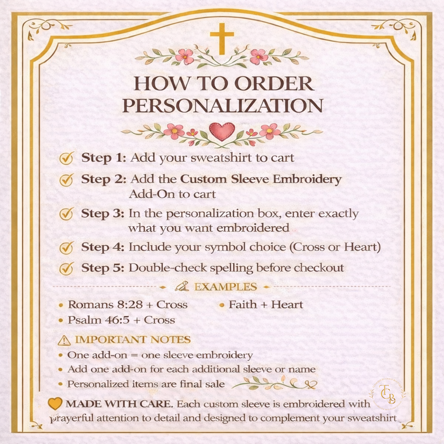 Jesus — The Way, The Truth, The Life Embroidered Crewneck Sweatshirt | Premium Appliqué Sweatshirt | Dark Chocolate Brown | John 14:6
