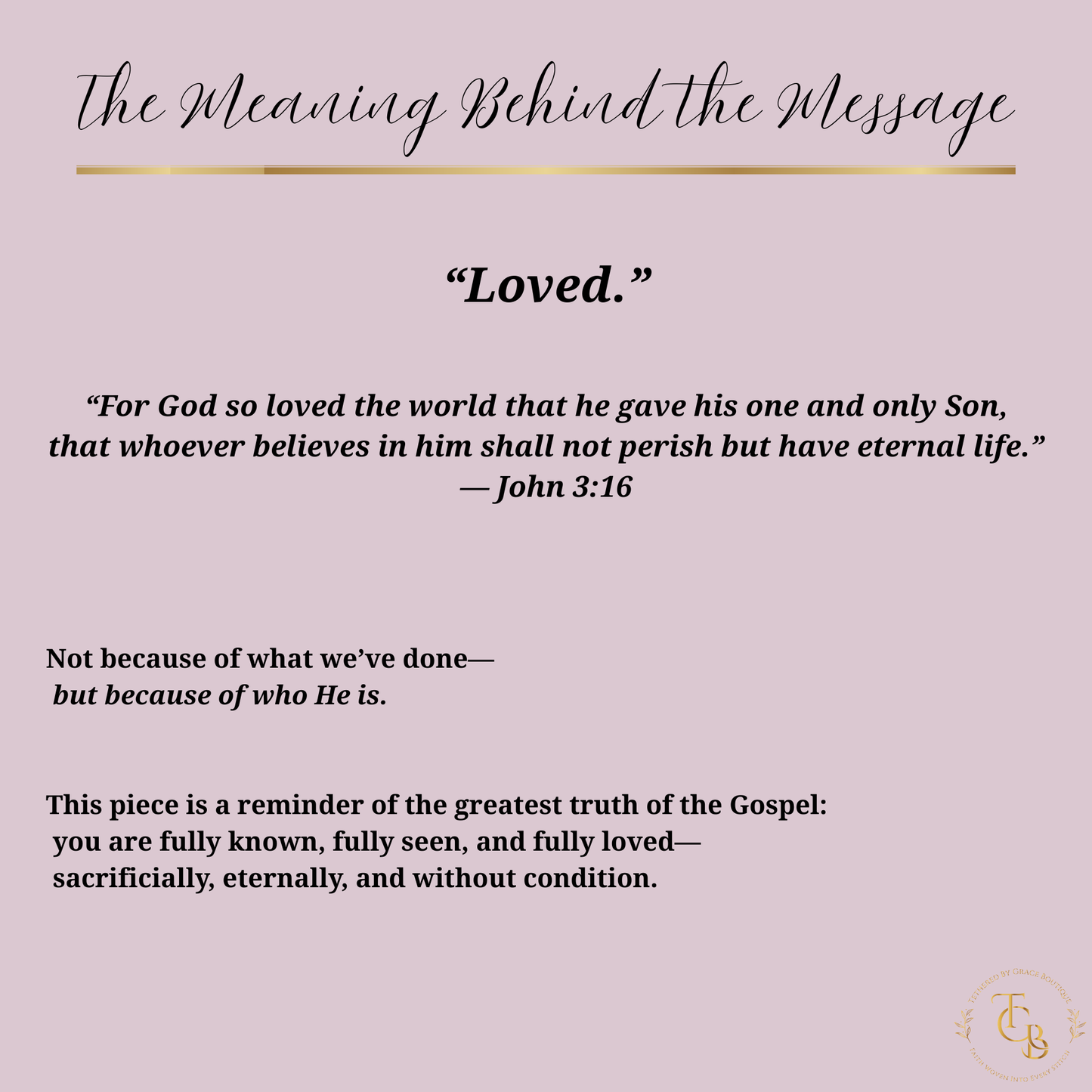 Loved Embroidered Crewneck Sweatshirt – John 3:16 | Women’s Faith Apparel