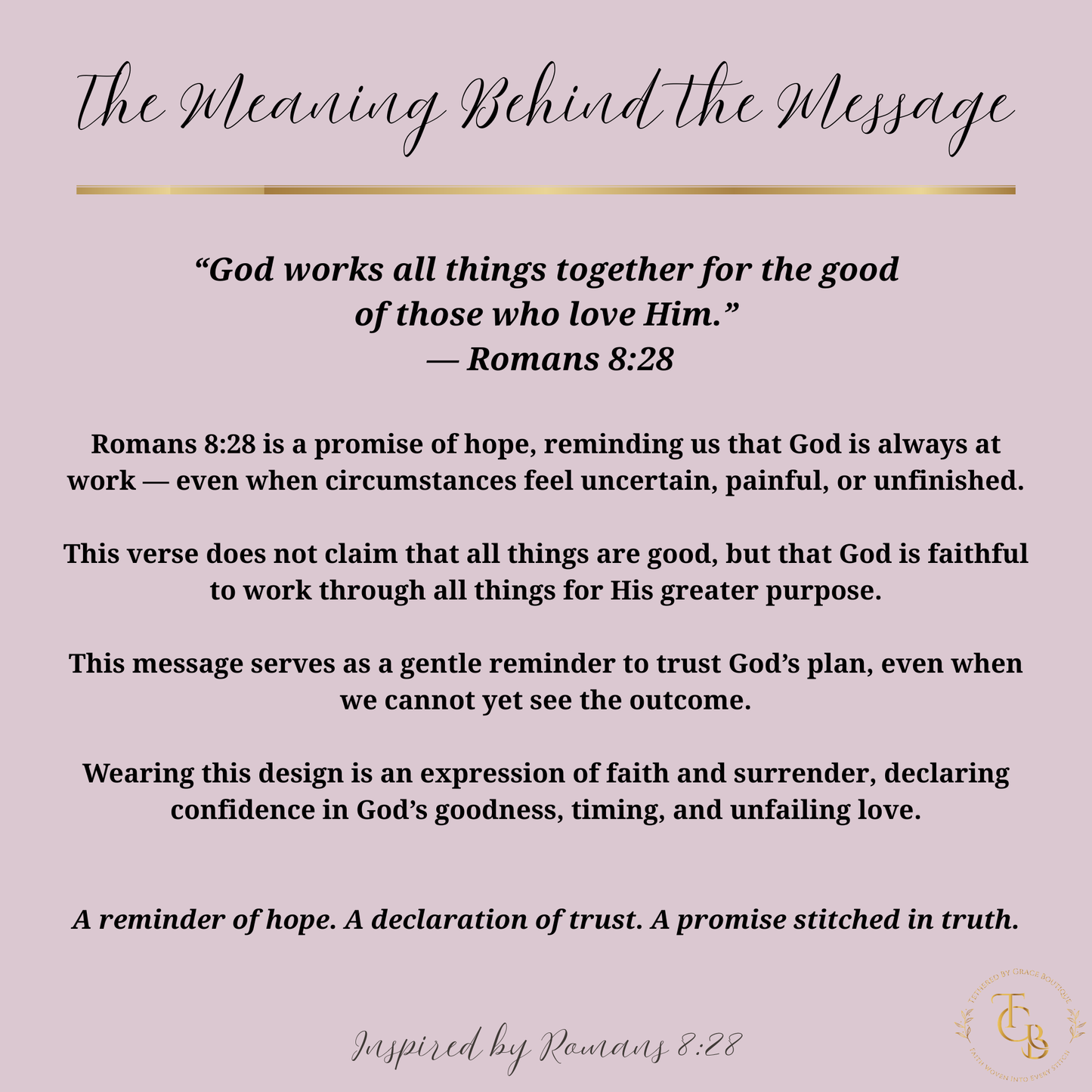 God Works All Things Together for Good Embroidered Tie-Dye Crewneck Sweatshirt | Premium Colortone Cotton Candy | Romans 8:28